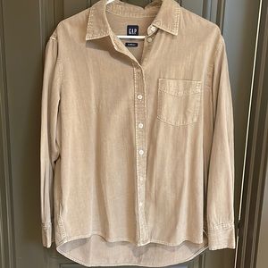 Gap “The Big Shirt” button down in khaki wash
